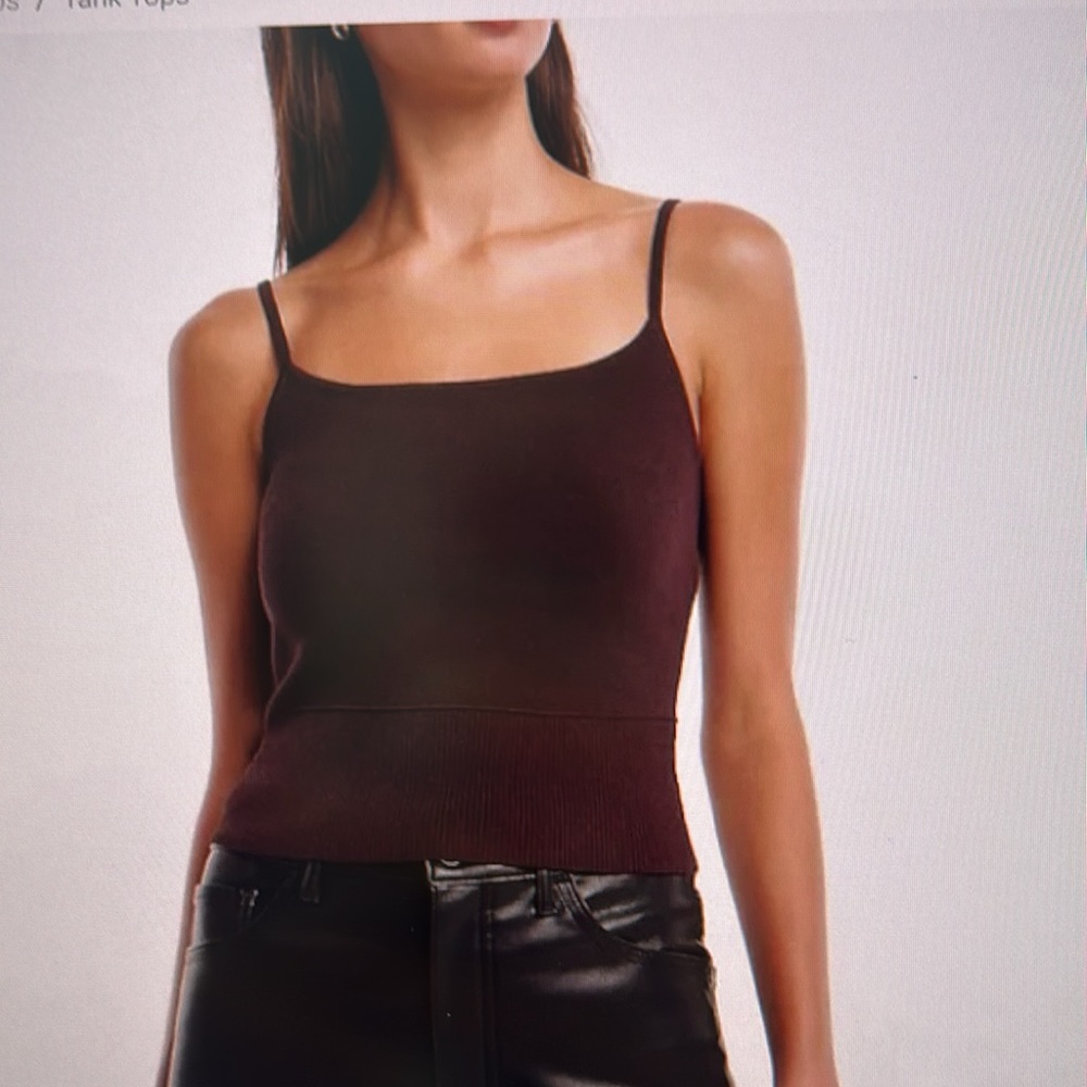 Express Dark Purple Sweater Camisole Top
